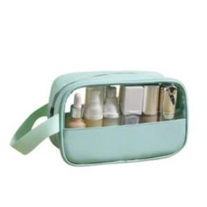 1Pack Makeup Bag, Travel Cosmetic Bag with Handle Waterproof Toiletry Bag Portable Organizer Storage Bag Set for Women Small Size
