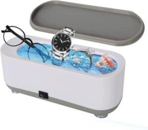 Jewelry Cleaner Portable Professional Mini Household Ultrasonic Cleaning Machine for Jewelry, Eyeglasses, Watches, Rings, Retainer, Reusable Glass Drinking, 1pic