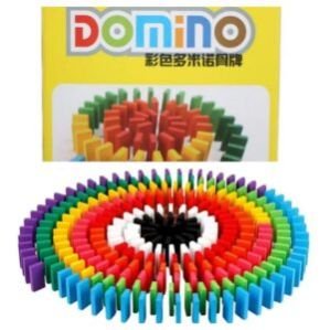 Rainbow Kids Dominos and Wooden 100 pcs Stacking Toy Combo