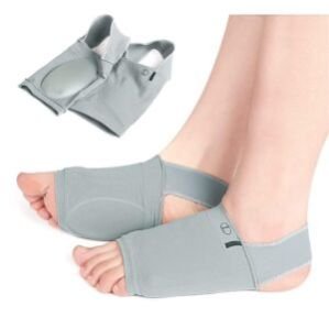 Flat Foot Arch Support for Men & Women | Medial Arch Support for Flat Feet Correction Sleeve with Cushion | Plantar Fasciitis Leg Foot Pain Relief Product | Free Size – 1 Pair