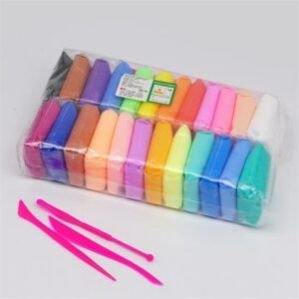 Soft Creative Colorful Dry Clay for Kids | Pack of 12 Super Light DIY Air Dry Clay with 3 Tools | Fun Toy Kit for Children Creativity and Imagination – Stress Relief Toy