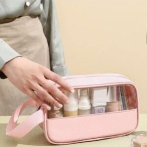 Makeup Bag, Travel Cosmetic Bag with Handle Waterproof Toiletry Bag Portable Organizer Storage Bag Set for Women Small Size
