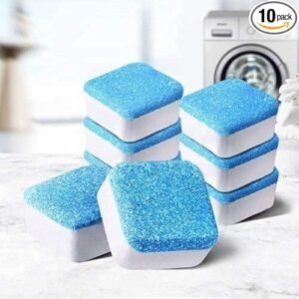 6Pcs Washing Machine Deep Cleaner Effervescent Tablet for All Company’s Front and Top Load Machine, Descaling Powder Tablet for Perfectly Cleaning of Tub & Drum Stain Remover Washer