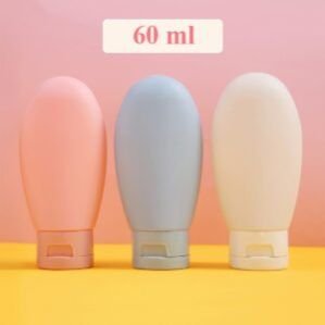 (Pack of 3 Refillable Travel Bottles for Toiletries Silicone Container for Cream, Shampoo Hand Wash, Lotion Storage Bottle Travel Accessories Leak Proof (60 ML)