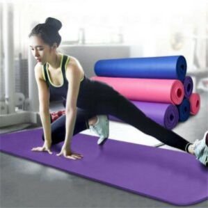 Exercise & Yoga Mat for Women and Men, High Density, Anti-Slip/Skid/Split Yoga Mat for Home, Outdoor, Gym Workout and Flooring Fitness Mat (24×72 Inches, Orange) (4 MM, PURPLE)