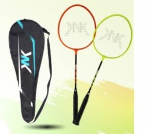 Aluminium Badminton Racket 2 Pieces with Nylon Shuttles with Full-Cover Set (Set 2 with Cover)
