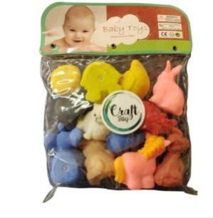 Kids Chu Chu Multi Baby Bathing Toys Set Non-Toxic Rubber Squeezy Baby Toy Pack of 8 Pcs