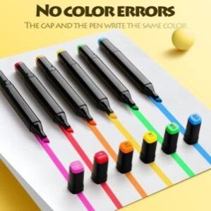 24 Pcs Colours Twin Marker Pen Drawing Sketch Markers for Coloring Art Markers for Kids, Adults Coloring Book – Multicolor