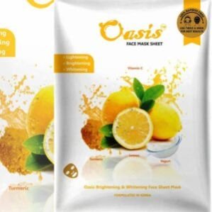 Oasis Face Mask for Glowing Skin Made with Organic Natural Bamboo Fiber Women & Men Facial Mask Sheet