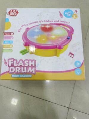 Flash Drum with 3D Lights and Music Multi Color