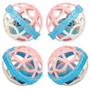 Soft Ball Rattle Toy for Baby Bath Safe Non-Toxic Colorful Plastic Tasteless Hanging Gift 100% Safe for Infants New Born Babies