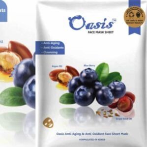 Oasis Face Mask for Glowing Skin Made with Organic Natural Bamboo Fiber Easy Peel off Mask for Women & Men Facial Mask Sheet