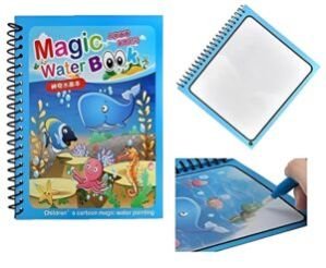 Magic Water Quick Dry Book Water Coloring Book Doodle with Magic Pen Painting Board for Children Education Drawing Pad Magic Water Book Reusable Drawing Book