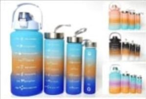 Sainath Creation 4 in 1 Time Mark Bottle 4 pcs set 1 x 2 ltr 1 x 900ml 1 x 500ml 1 x 300ml
