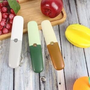 Kitchen Knife Peeler Portable Knife for Fruit 2 in 1 Knife and Peeler for Kitchen Travel Knife with case Stainless Steel Bled (Pack of 1) (Multicolor)