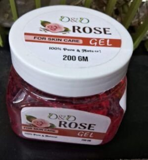 Rose Aloe Vera Gel for Face & Hair | Hydrating, Soothing & Moisturizing 100% Pure Natural Aloe Vera Anti-Acne Gel for Dark Circles | For Women & Men of All Skin Types
