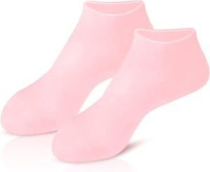 Silicon Socks Heel for Crack (1 Pair) Spa Gel Socks for Women & Men, Feet Protector Crack Heel Repair Socks with Moisturizing Natural Oil & Vitamin E Repair Dry Cracked (Plane – Multicolor)
