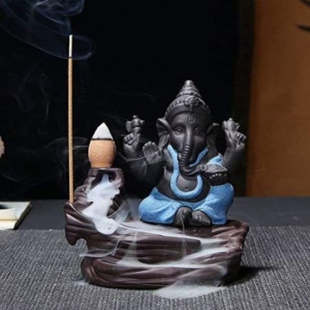 Handicrafts Ceramic Smoke Backflow Incense Holder Decorative Showpiece