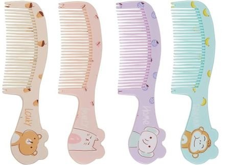 Baby hair comb set | Anti-knot Pain-Free Comb for Baby |Baby Comb for Wet, Dry, Curly Hairs Kids with Wide Tooth Comb