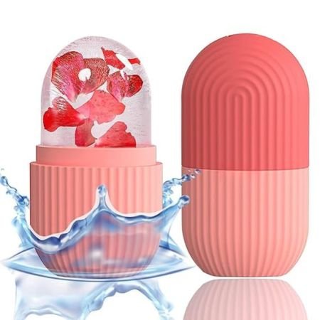 E-COSMOS Ice Face Roller Massager,Ice Cube Roller For Face, Eyes And Neck Naturally Conditioning And Skin Care,De-Puff Eye Bags,Reduce Migraine Pain,Reusable Massage Silicone Ice Mold