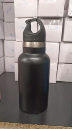 Stainless Steel Water Bottle, Vacuum Insulated Double Walled Leak Proof Sports Eco-Friendly Travel Bottles with Leak Proof Lid. (Black Bottle)
