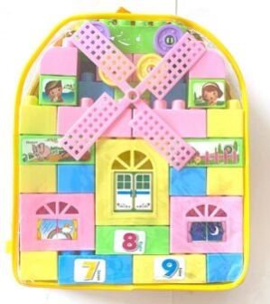 Pack of Blocks for Kids 58 Building Blocks Medium Size Building Brick and Block Game Puzzles Set for Kids and Children for 3 Years and Above